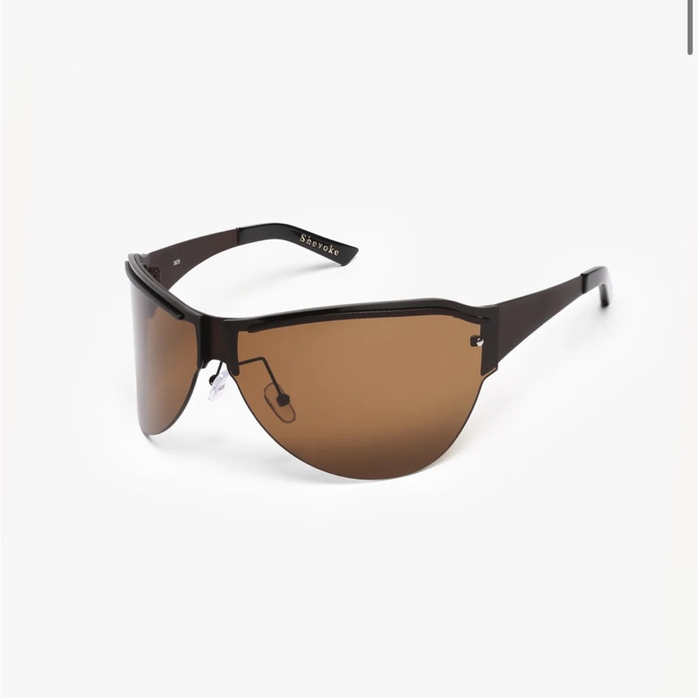Shevoke brand- Saito brown sunglasses.